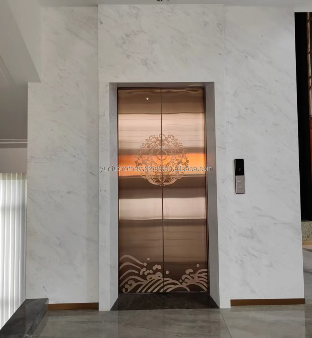White Thassos Marble Big Slab Polished Stone Wall Panel Tile for Modern Hotel Design