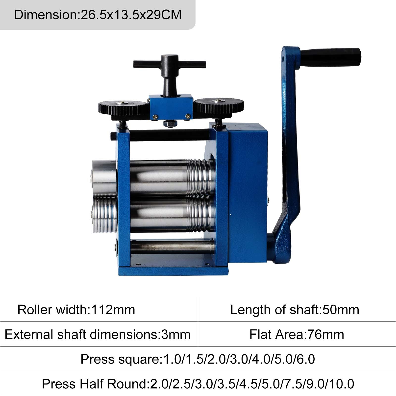 112mm Rolling Mill Machine Jewelry Manual 48-50mm Shaft diameter