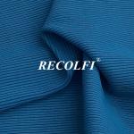 UV Ribbed Activewear Knit Fabric Digital Printing Stretch Yoga Wear
