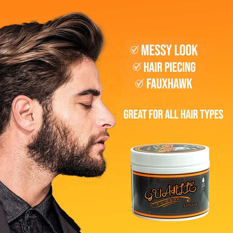 Strong Hold Hair Edge Control Pomade Wax for Men Extra Hold and Glossy Styling Supplie
