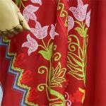 Big Flower Polyester Printed Fabric For Decoration Accessories