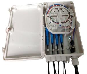 Quality IP65 8 Core FTTC Fiber Optic Termination Boxes 1x8 PLC Splitter wholesale