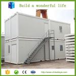 low cost prefab steel frame two story self contained container house China