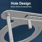 3.0mm Thick Height Adjustable Laptop Table , 614g Laptop Riser Stand