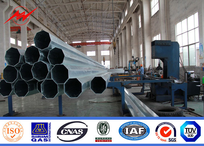 80ft Q345 5mm Type Electric Galvanised Steel Pole Support For The Philippines
