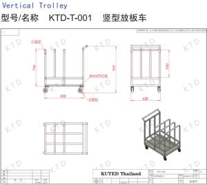 Quality Industrial Vertical Grey Storage Trolley With Silent Casters For Noise Reduction wholesale