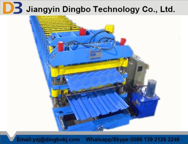 5.5kw Roof Sheet Tile Roll Forming Machine in Wall / Roof Construction Hydraulic