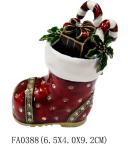 Christmas Shoe Fashion Metal Jewelry Box