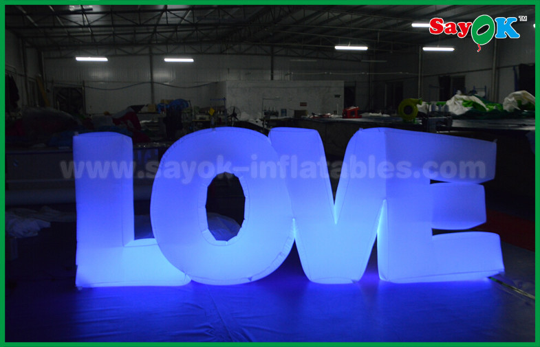 Romantic Inflatable Lighting Decoration , Inflatable Love Letter With LED Light