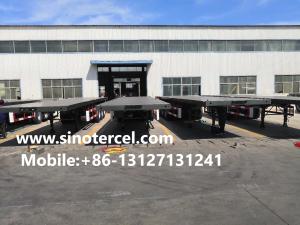 Quality 40 Foot 3 Axle Flat Bed Semi Trailer 40-50 Tons wholesale