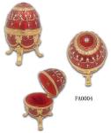 Faberge Egg Hand Painted Jewelry Trinket Box Gift for Easter Egg Music Box
