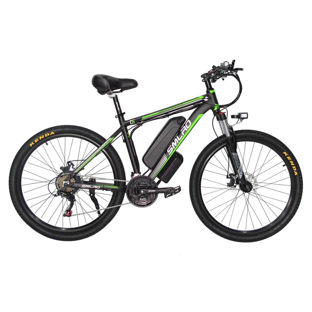 Lithium Battery 26 Inch Electric Mountain Bike SMLRO C6 With Cutoff Brake
