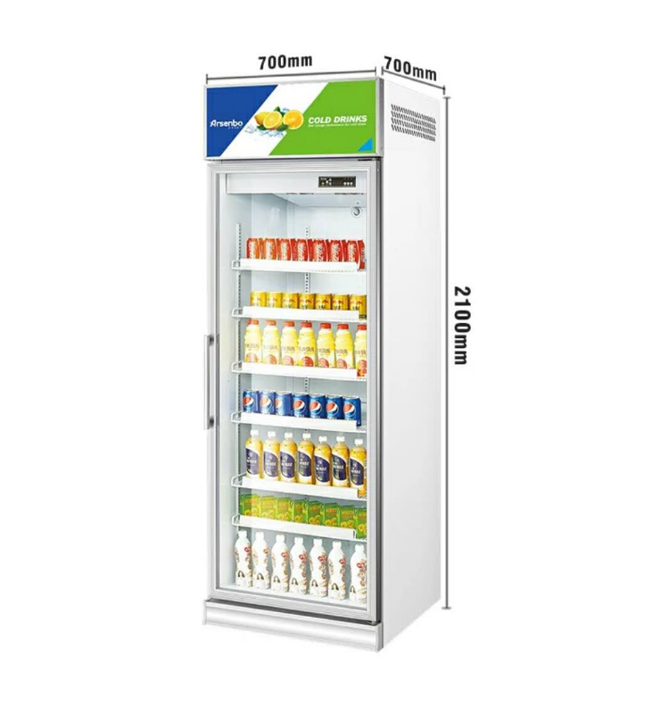 Microcomputer Commercial Soda Refrigerator 600L 320w 6 Shelves