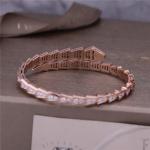 Luxury Closet Rose Gold Bracelet Serpenti Viper one-coil full diamond Snake