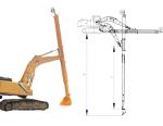 Excavator Telescopic Arm with Standard Bucket Clamshell Bucket