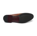 Tan Lace Up Brush Finishing Mens Leather Dress Shoes