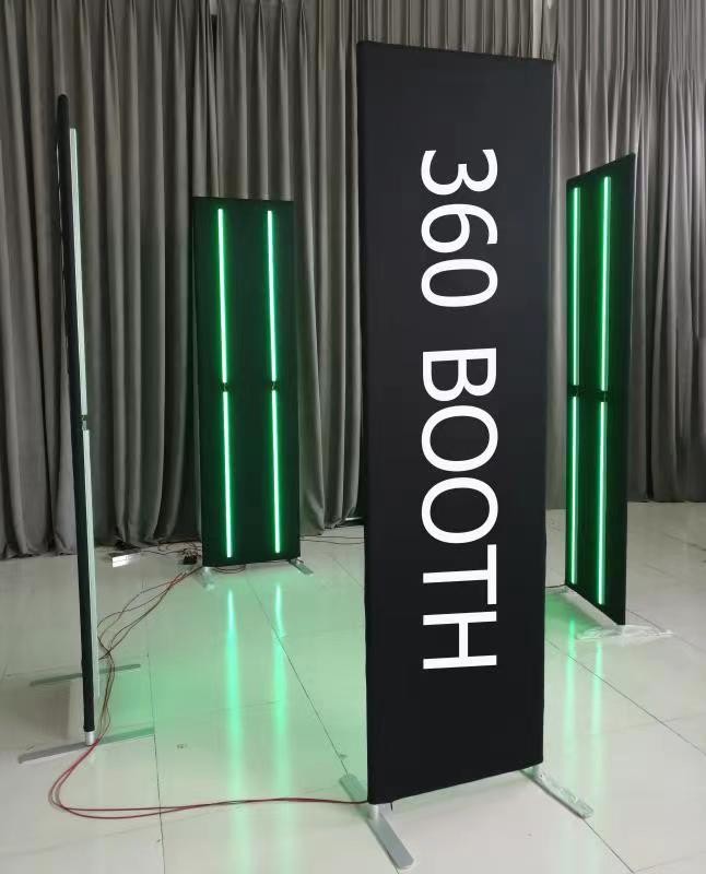 360 Video Photo Booth Enclosure Backdrop With Customized Logo Service