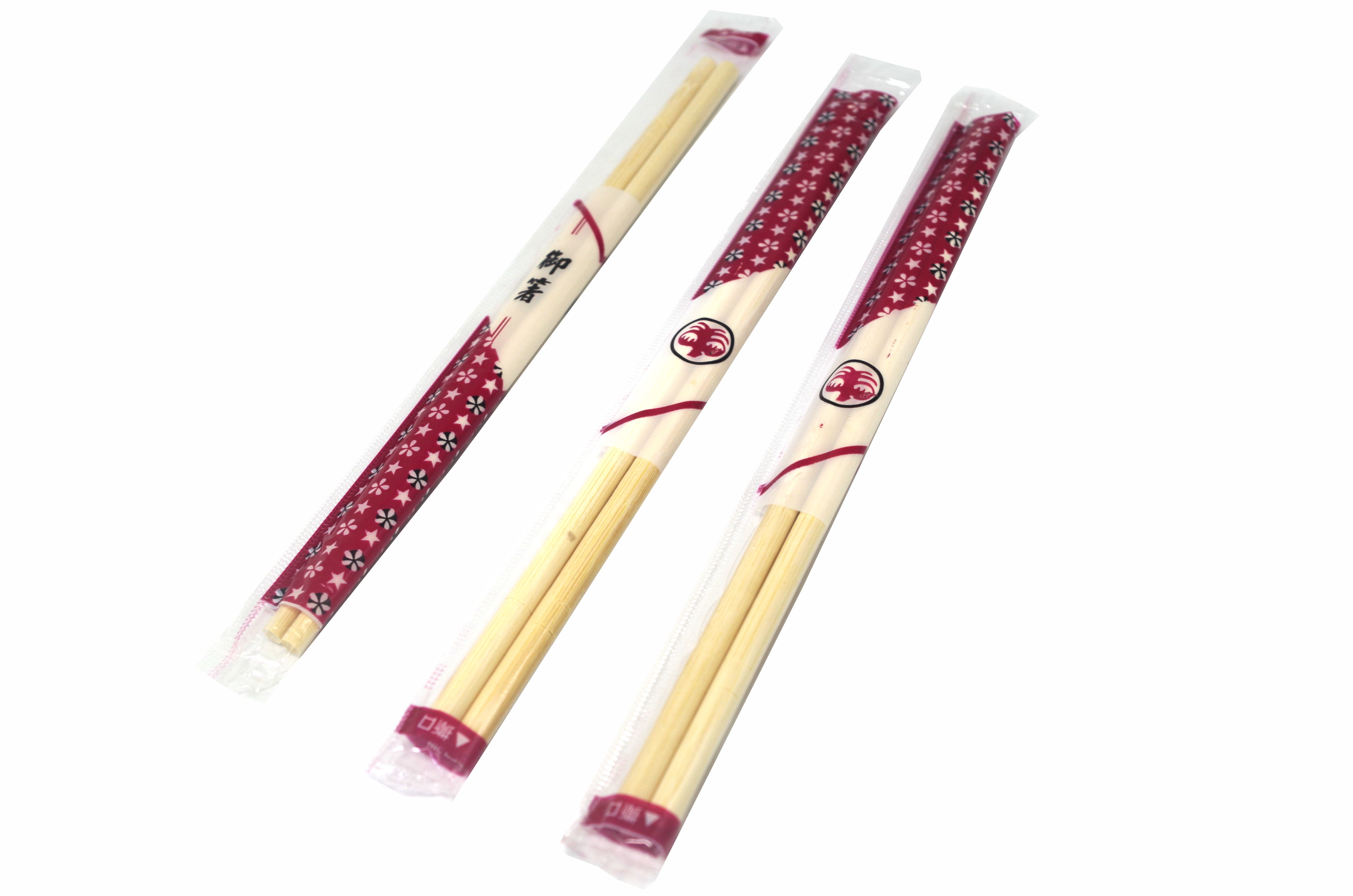 Individually Wrapped Opp Bag Sturdy Smooth Finish Wooden Chopsticks Disposable