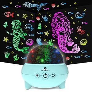 Quality RGB Mermaid Starry Night Light Projector Multiscene 360 Degree Rotating wholesale
