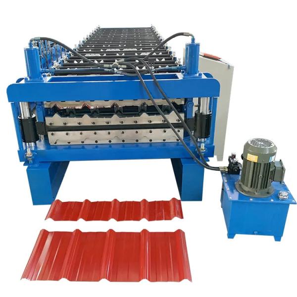 Cheap Trapezoidal Tile Double Layer Roll Forming Machine Long Span Roof for sale