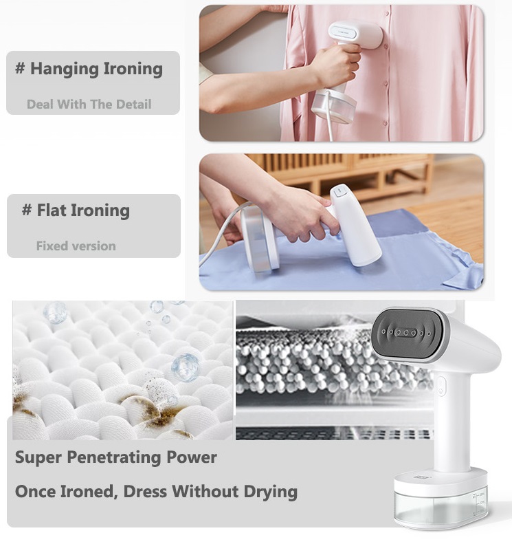 1100W Electric Handle Iron Steamer For Clothes Adjustable Home Use Portable