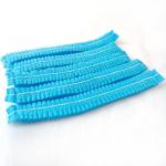Shower Disposable Cap Double Ribbon Pleated Anti Dust Non Woven General Size