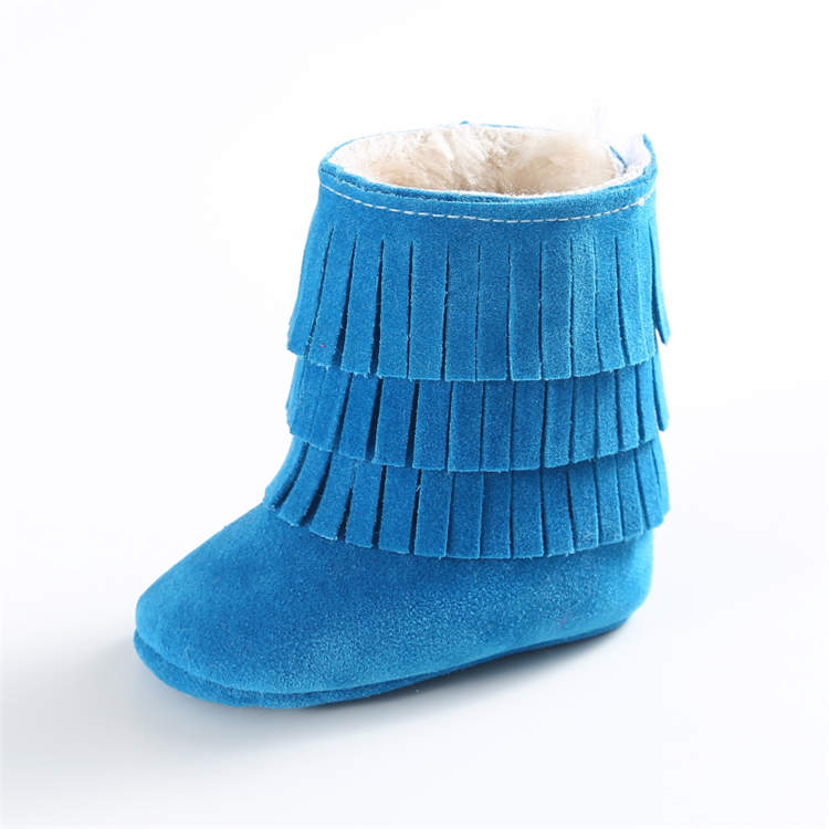New style winter Faux suede Tassel shoes 0-2 years boy and girl prewalker baby boots