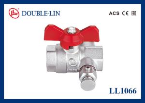 Quality 1&quot; Female X Female EAC Brass Ball Valves With Drain Cock wholesale