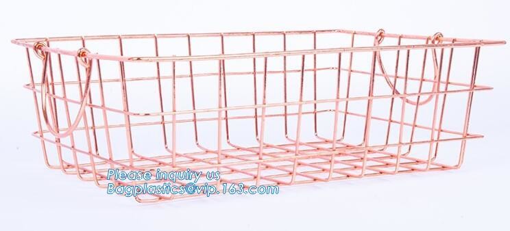 Wholesale china trade decorative laundry metal wire material storage basket, Storage Metal Wire Fruit Basket hanging wir