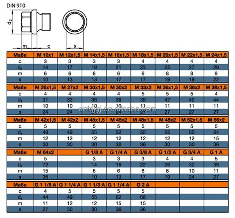 ALLOY Iron Carbon Steel Gr4.8 Gr8.8 Gr10.9 Gr12.9 ASTM A325 GR A B C Black Oxide Hexagon-duty Hexagon Head Pipe Plug DIN910