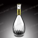 Bowling Shaped 750ml Clear Flint Glass Bottles For Brandy