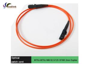 Quality 62.5/125um OFNR 2mm MM MTRJ To MTRJ Patch Cord wholesale