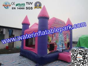 Quality Pink Princess Inflatable Bouncy Castle , Park Inflatable Castle wholesale
