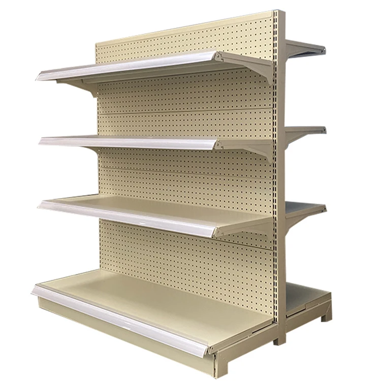 Durable Supermarket Display Shelf Metal Single Sided Supermarket Rack