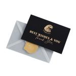 High Grade Touch Birthday Black 250gsm Bronzed Greeting Card With Envelope