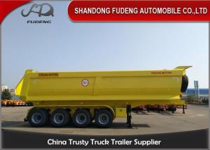 Quality 3 Axles Transport Build Material Semi Truck Dump Trailer With Hyva Oil Cylinder wholesale