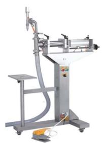 Quality 20ml 30ml 50ml Oil Alcohol Semi Automatic Liquid Filling Machine Single Head Piston Filler 20bpm wholesale