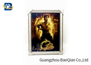 Quality Customized Lenticular 3D Pictures Stereograph Printing Flip Bruce Lee Animation Picture wholesale