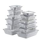 Hotsale Food Grade Custom Logo Rectangle Aluminum Takeaway Foil Food Containers
