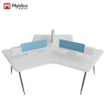 Minimalist Modern Screen Divider Workstation Office Employee Desk 6-Seater Extra