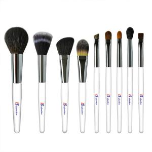 Quality Acrylic Handle Synthetic Hair Crystal Diamond Makeup Brush 9pcs With Case wholesale