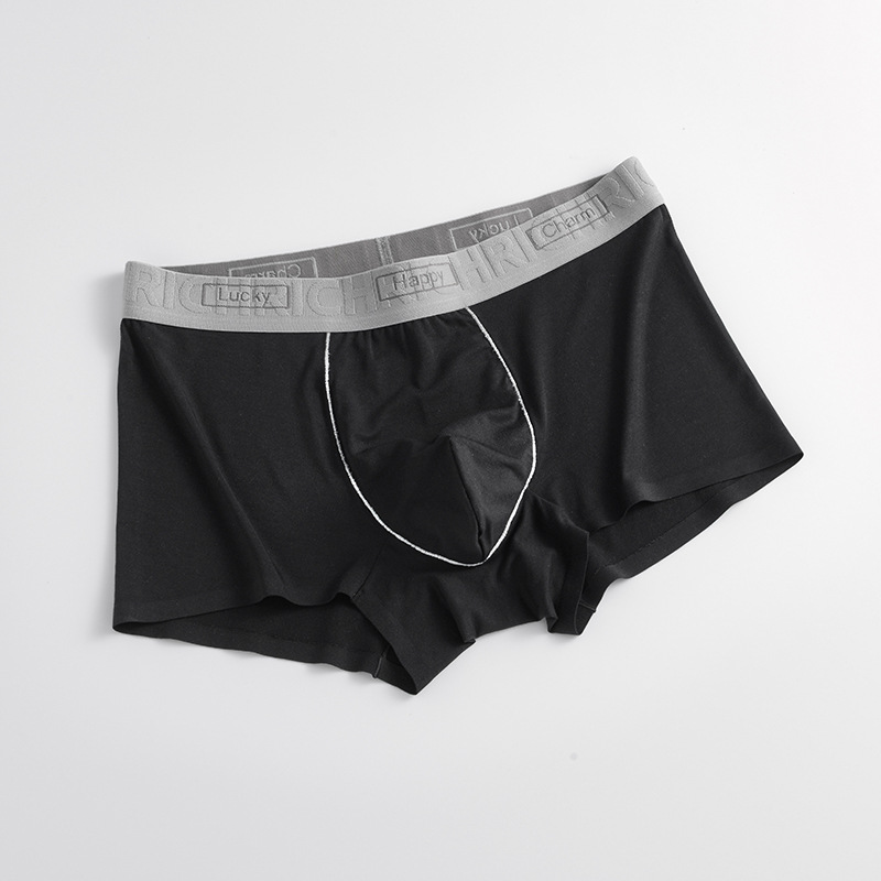 Modal Breathable Mid Waist Boxer Briefs Comfortable U Convex Men'S Underwear