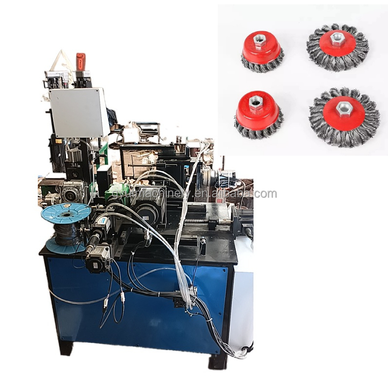 Threading Function Industrial Cup Brushes Machine for Steel Wire Wheel Brushes Making