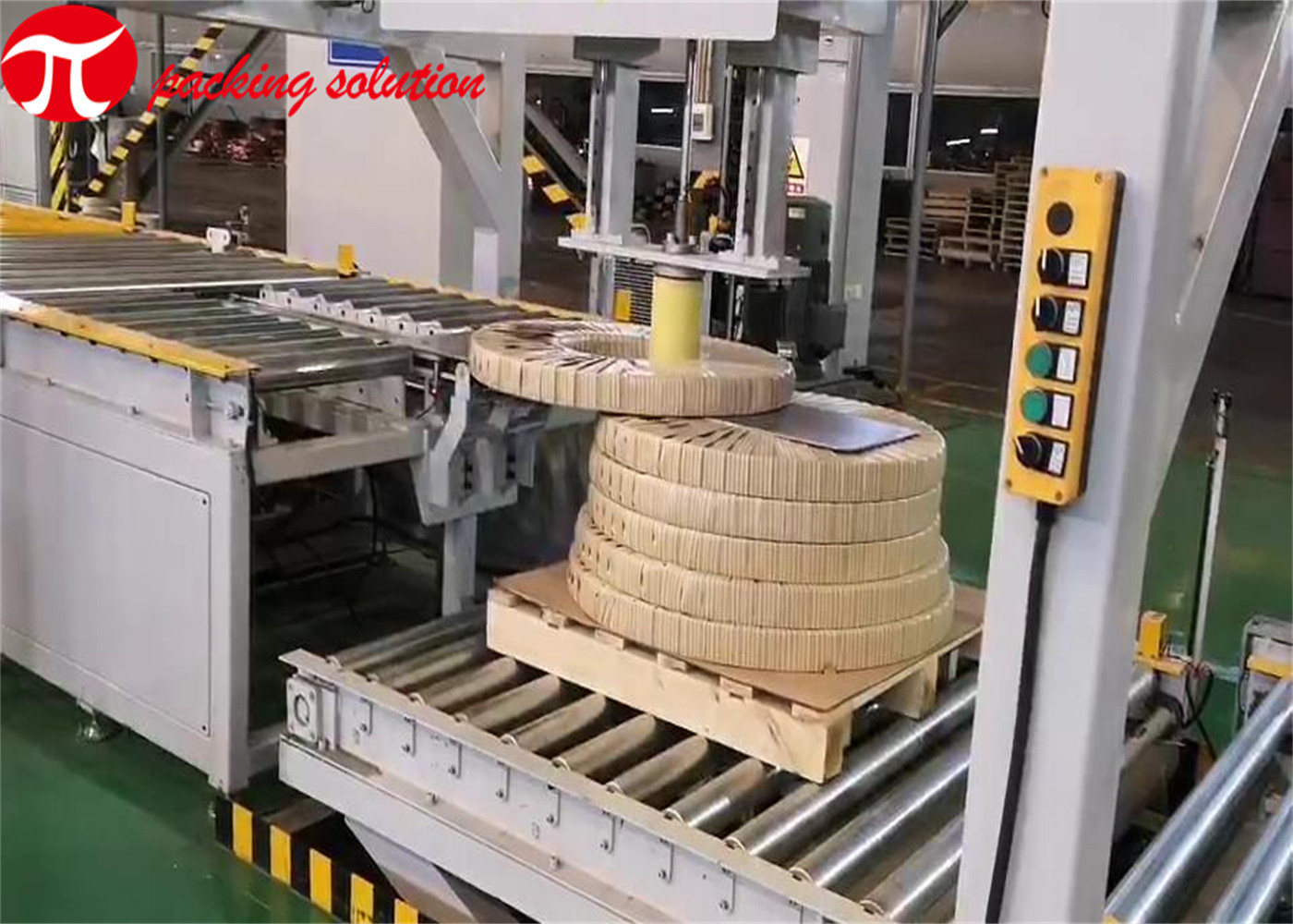 Customized Coil Packaging Line Welding Stacking 20mm-60mm With Strapping Dustproof