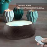 Wood Grain IR Remote Control 500ml Aroma Essential Oil Diffuser