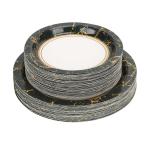 Soak Proof Black Disposable Dinner Plates