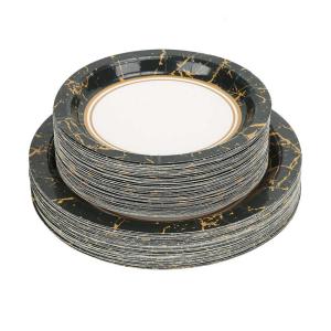 Quality Soak Proof Black Disposable Dinner Plates wholesale