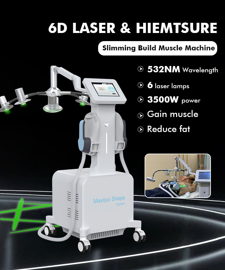 Non Invasive Laser Beauty Machine 6D Laser Body Contouring System 3500W