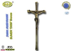Quality Coffin decoration zamak crucifix D056 bronze color size 39*15cm size wholesale