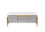 ISO18001 Marble Stone Slab TV Unit Coffee Table Set